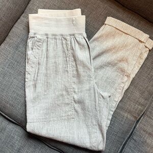 Lou & Grey Drawstring Linen-Blend Pants